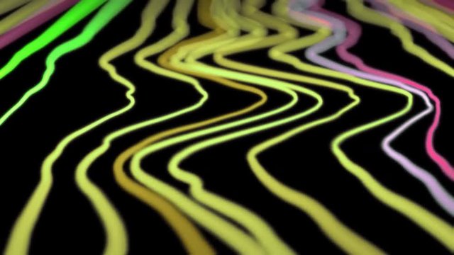 4K Abstract Lines. 3D animation