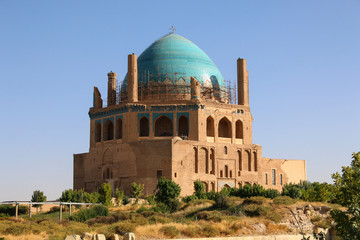 Dome of Soltaniyeh is an ancient mausoleum near Zanjan city, Iran. UNESCO World Heritage Site.