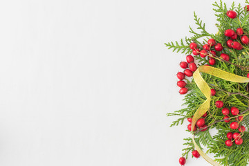 Holiday background with christmas branches