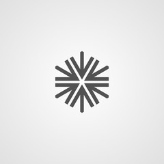 Vector isolated snowflake icon. Logo for your design