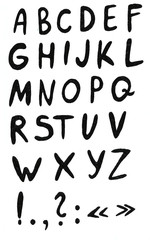 Hand drawn alphabet