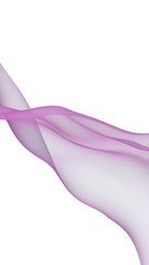 Abstract light red wave. Bright light red ribbon on white background. Abstract red smoke. Light red scarf. Raster air background. 3D illustration