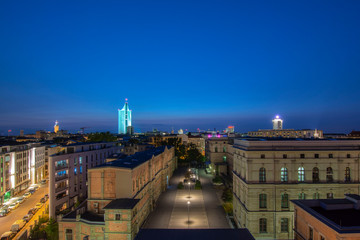 Obraz premium Leipzig bei Nacht