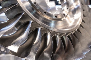 CNC milled turbine disk with blades