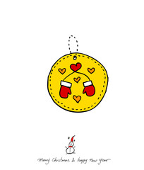 성탄절 / 손으로 그린 성탄전 카드