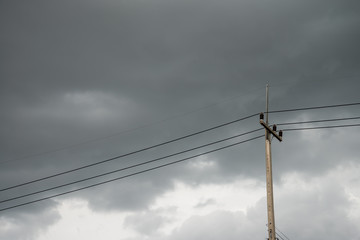 Fototapeta premium Rainstorm dark clouds is coming - Weather condition