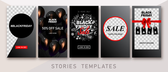 Instagram Stories templates. Clean & Modern. Black Friday sale. Instagram backgrounds. These templates are ideal for fashion, lifestyle and travelling bloggers, boutiques' owners, photographers