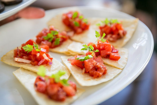 Bruschetta auf Brot / Catering