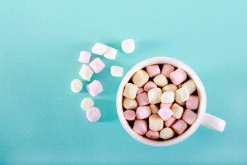 Marshmallow over drink in cup