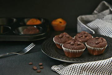 Mini chocolate chip muffins..Easy Basic muffin homemade.
