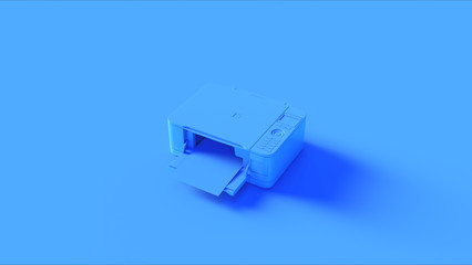 Blue Office Printer 3d illustration 3d render