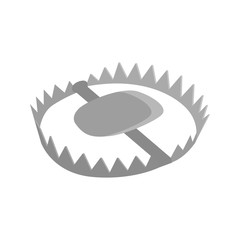Hunting trap color vector icon. Flat design
