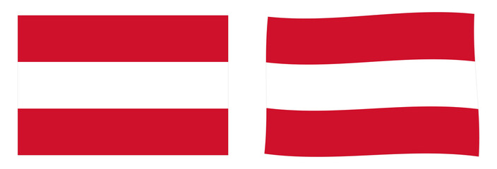 Fototapeta premium Republic of Austria flag. Simple and slightly waving version.