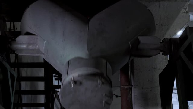 Centrifuge Spins During Production Of Iron Parts