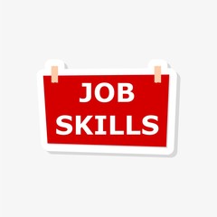 Job Skills sticker, sign or logo 