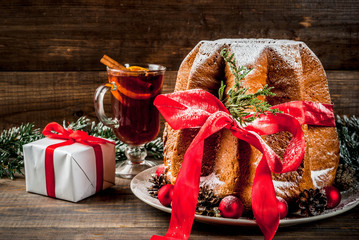 Traditional Christmas cake Panettone