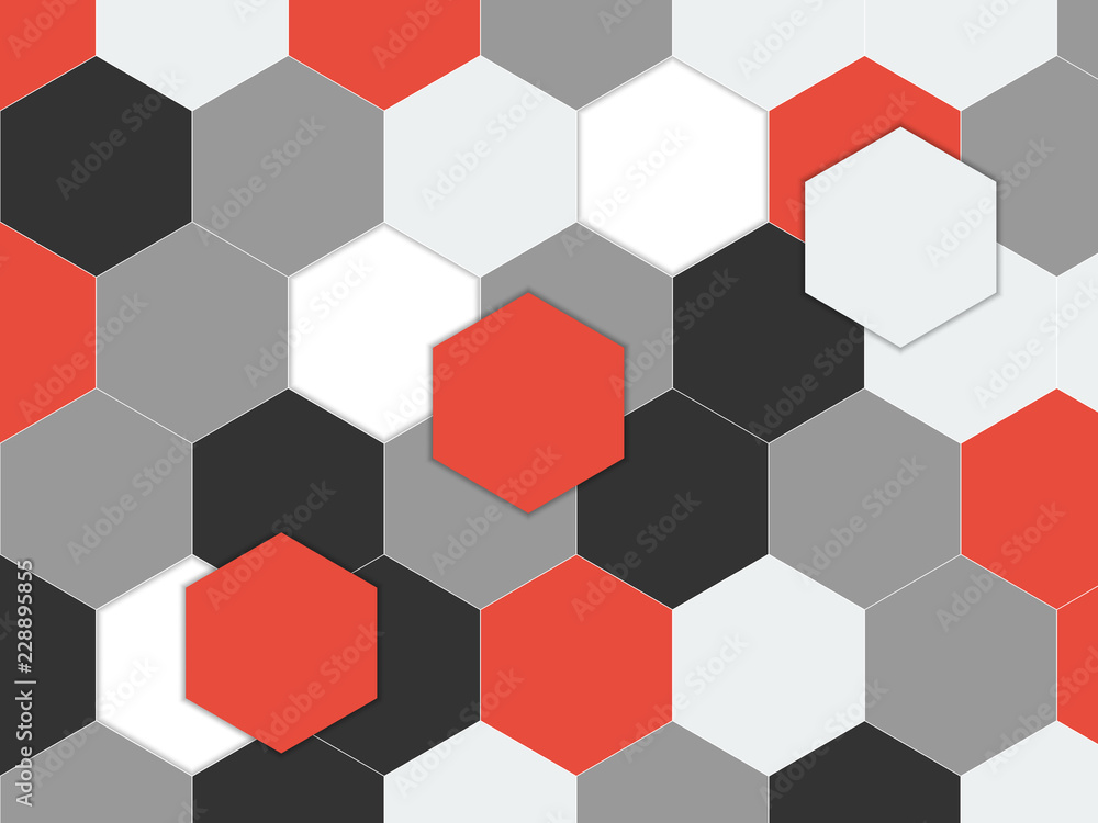Aufkleber geometric pattern with hexagons. abstract background. vector illustration