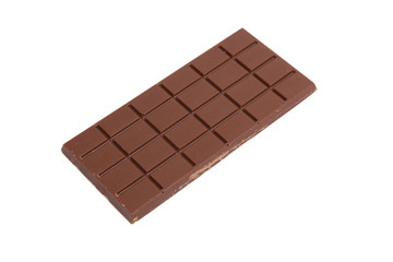 Milk chocolate isolated on white background