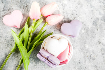 Valentine day's macaron cookies