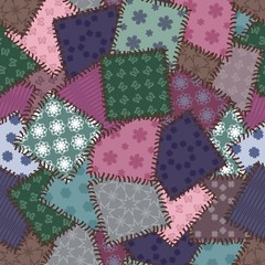 Fototapeta na wymiar patchwork background with different patterns