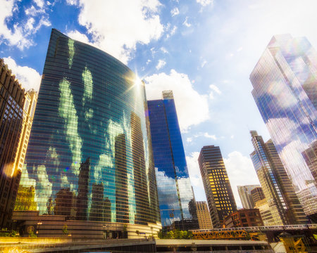 Chicago offices view from the river