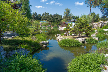 pond in Japanese garden 