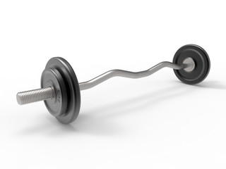 3D render - isolated curved weight