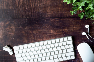 Copyspace of working desktop.