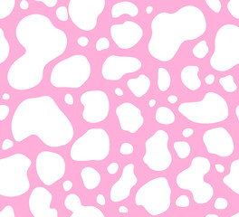 cow gentle texture pattern repeated seamless pink and white lactic chocolate animal jungle print spot skin fur milk day