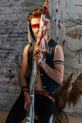 Native American Indian. Stylized photosesion