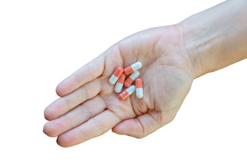 Isolated Hand With PIlls