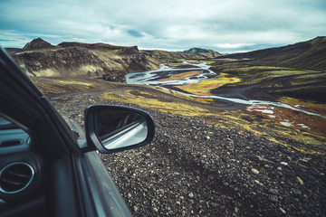 Driving through Iceland