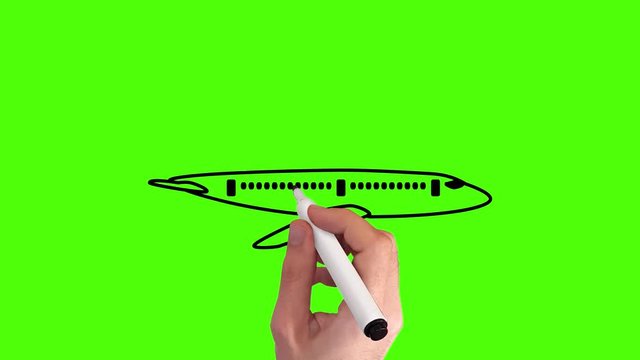 Flugzeug – Whiteboard Animation mit Greenscreen