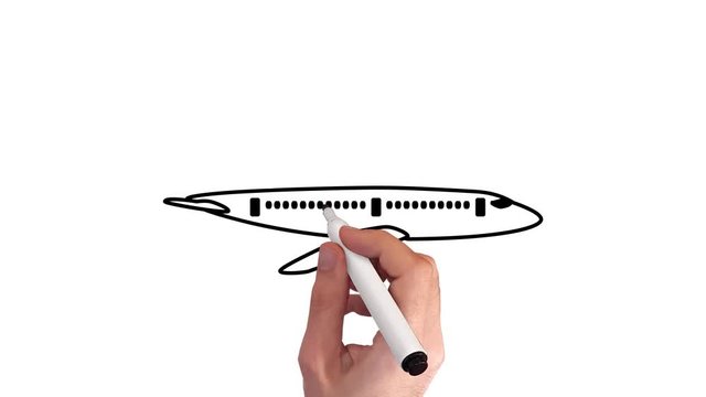 Flugzeug – Whiteboard Animation
