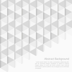Abstract geometric pattern. Triangular texture with space for text. Triangle background. Template for cover design, banner, backdrop, poster. Vector illustration.