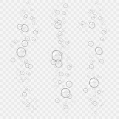 Abstract foam, water bubbles, isolated on light background