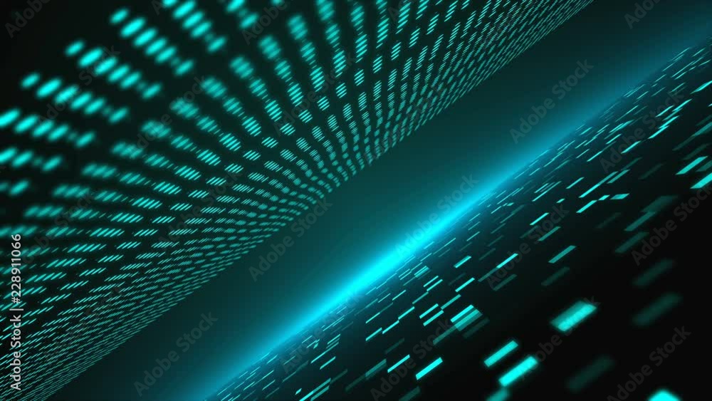 Poster 3d background with abstract techonology tunnel in space, 3d rendering illustration for business or t