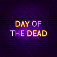 Obraz premium Day of the Dead Neon Sign