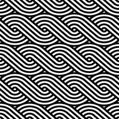 Vector geometric pattern. Seamless braided linear pattern.