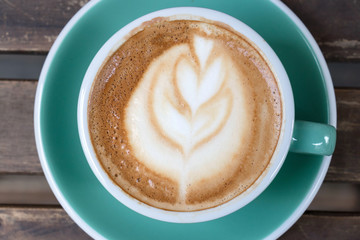 A cup of cappuccino.