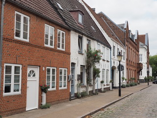 Stadt Friedrichstadt - liegt zwischen den Flüssen Eider und Treene im Kreis Nordfriesland in Schleswig-Holstein 

