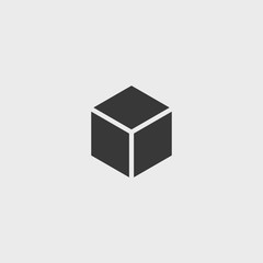 Vector cube icon. Logo for your design.