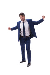 Young businessman isolated on whie background 