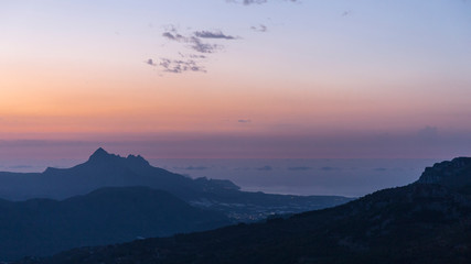 Amanecer desde el Castillo de Confrides