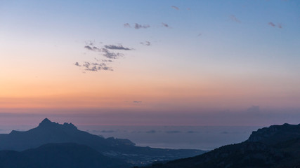 Amanecer desde el Castillo de Confrides