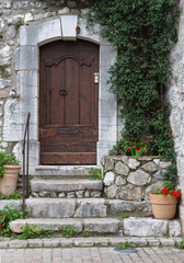 Facade in old French house