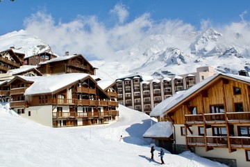 France, French Alps, Tarentaise Valley, Savoie. Val Thorens is located in the commune of...