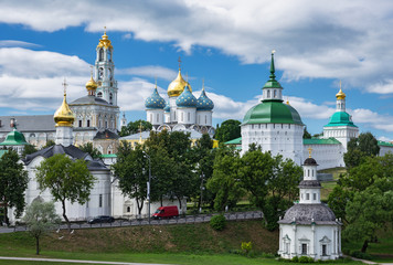 Fototapeta na wymiar General view of the famous Holy Trinity Sergius Lavra, Sergiev Posad, Russia