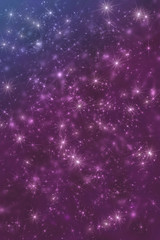 Purple space stars constellation defocused pattern wallpaper.