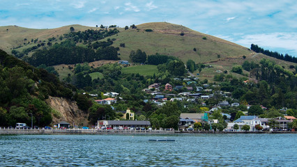 Fototapeta premium Akaroa Town, Canterbury, South Island, New Zealand